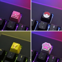 1pc Artisan Zinc Aluminum Alloy ESC Keycaps for Mechanical Keyboard R4 Height Pokemon Pikachu / Sakura